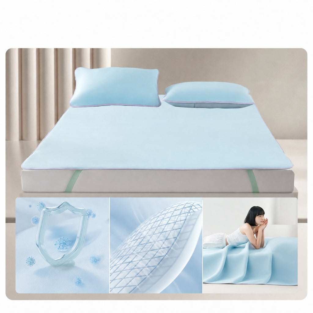 Ice Silk Cooling Mattress Pad Mattress Protector for Bedding Protection, Multiple Colors, 59x79 in/71x79 in