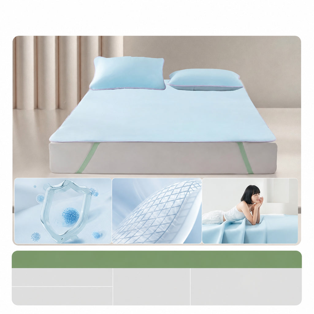 Ice Silk Cooling Mattress Pad Mattress Protector for Bedding Protection, Multiple Colors, 59x79 in/71x79 in