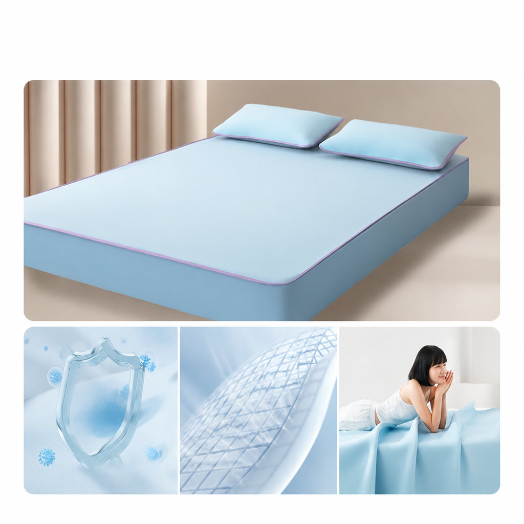 Ice Silk Cooling Mattress Pad Mattress Protector for Bedding Protection, Multiple Colors, 59x79 in/71x79 in