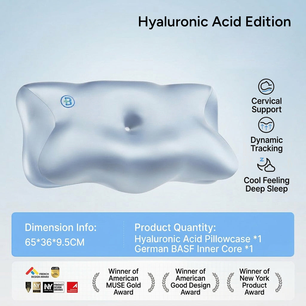 Deep-Wave Cervical Support Pillow